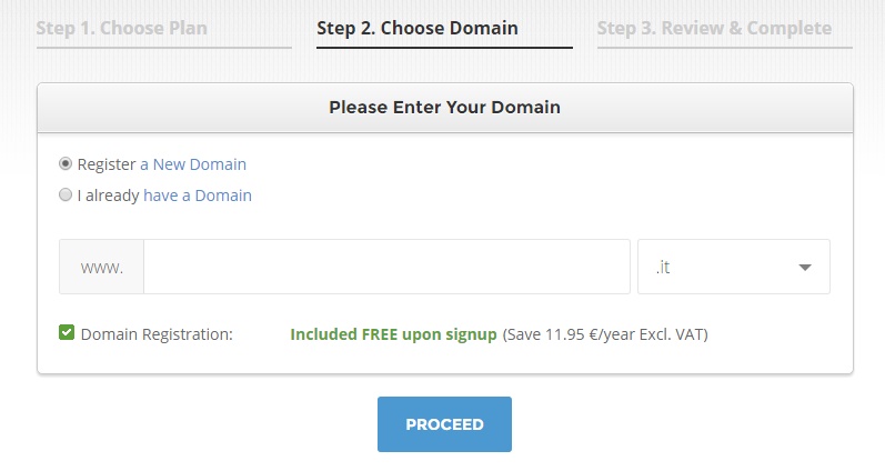 SiteGround step 2