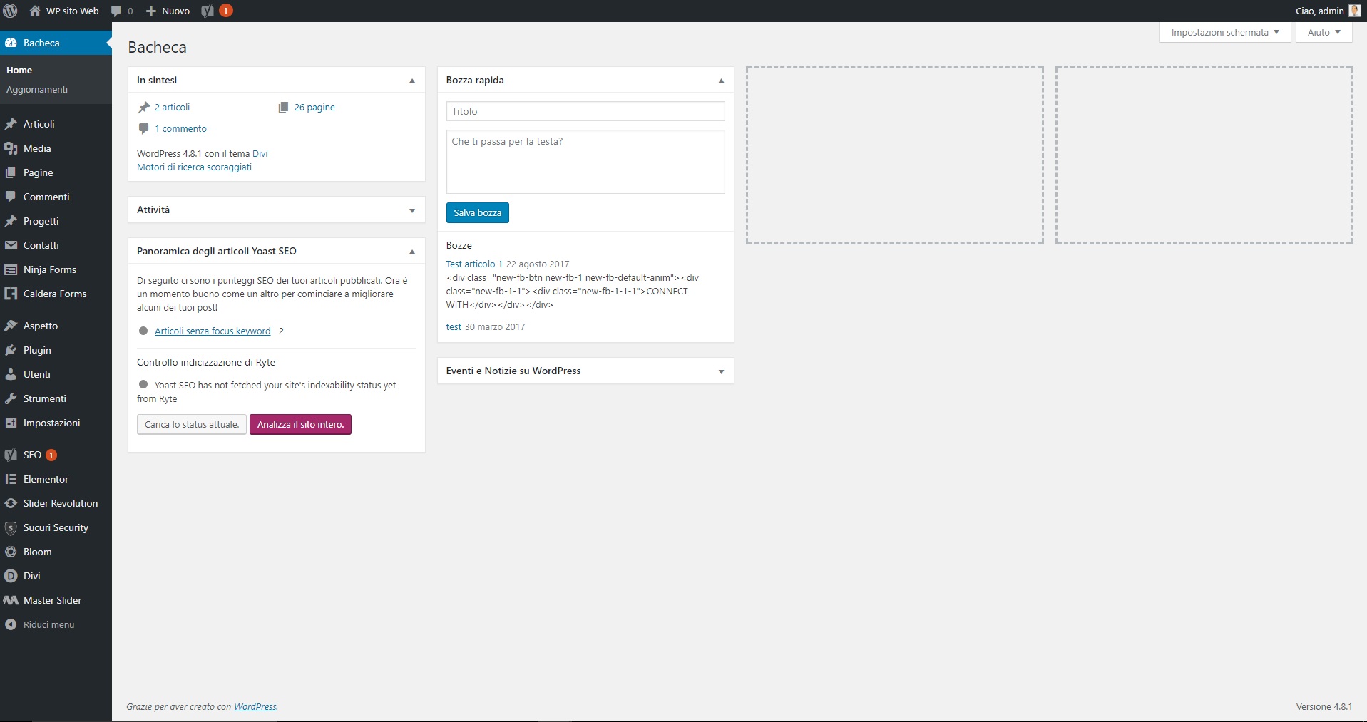 Ergonet WordPress backend