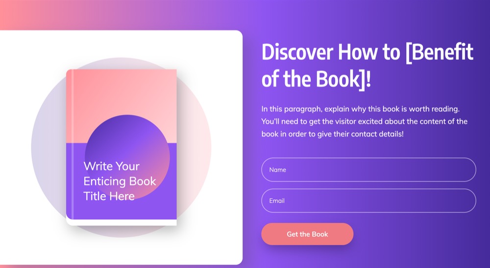 Landing page Thrive Architect