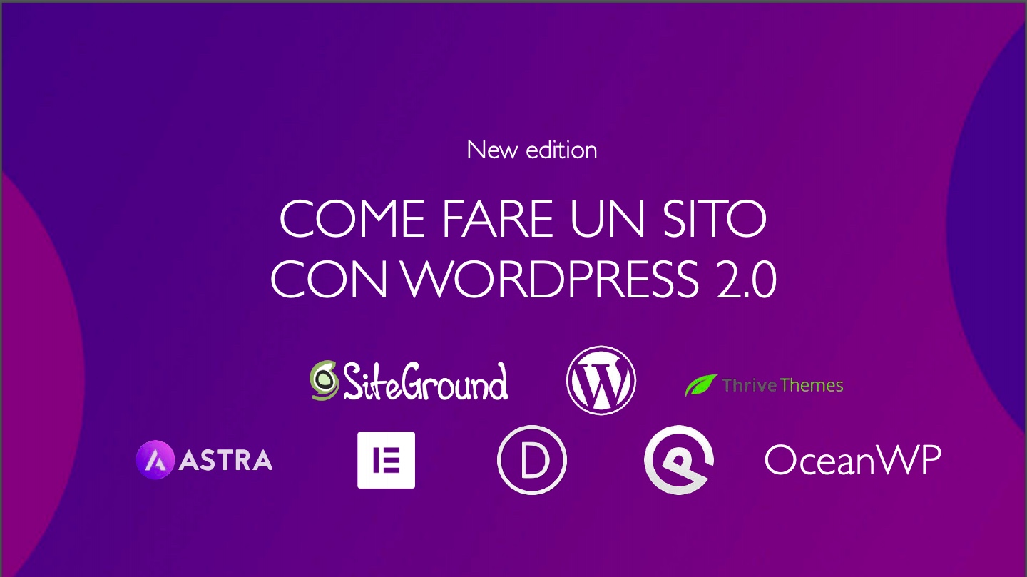 Come fare un sito con WP new Edition
