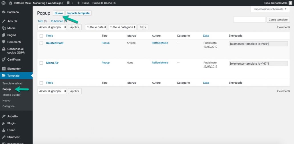 Popup builder elementor