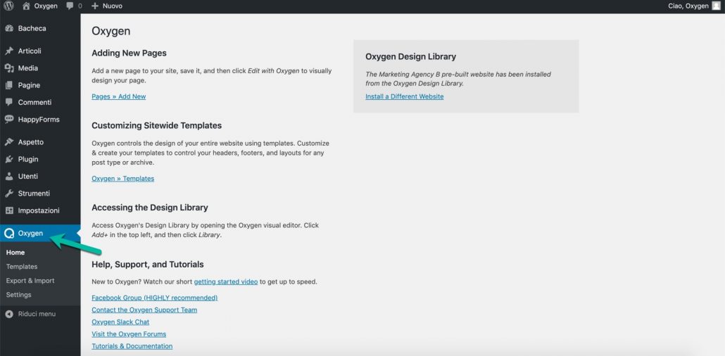 Oxygen page builder